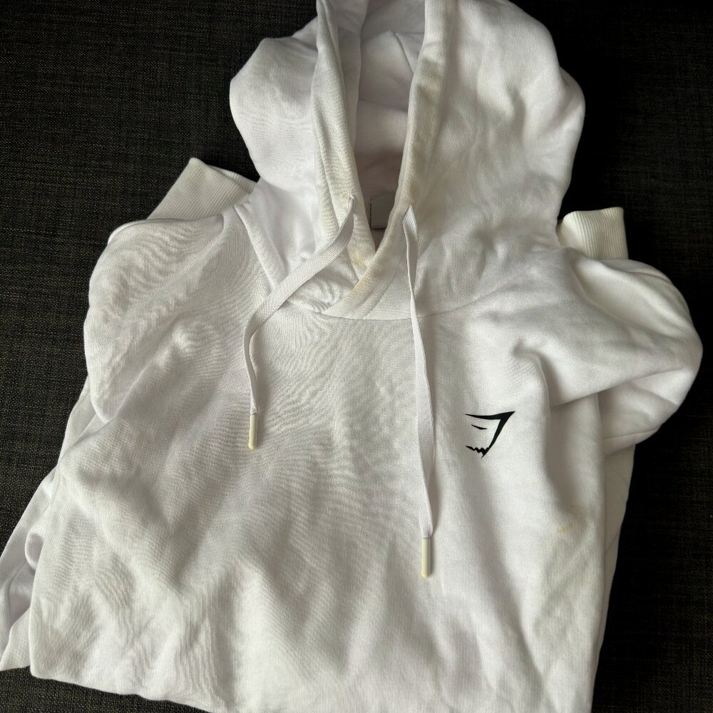 Gymshark White Oversized Hoodie